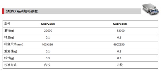 GAEPKR高精度天平规格参数