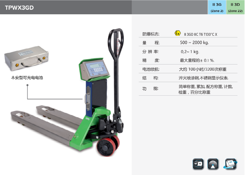 TPWX3GD防爆叉车秤