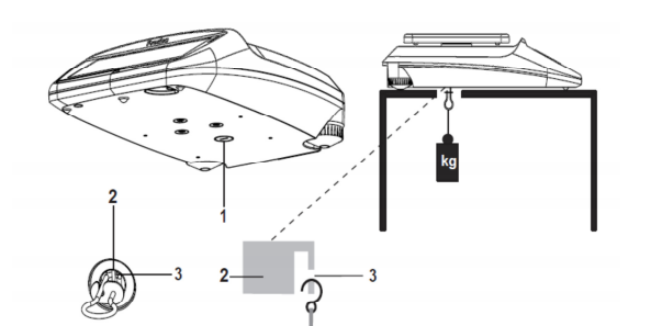 电子天平下挂钩称重
