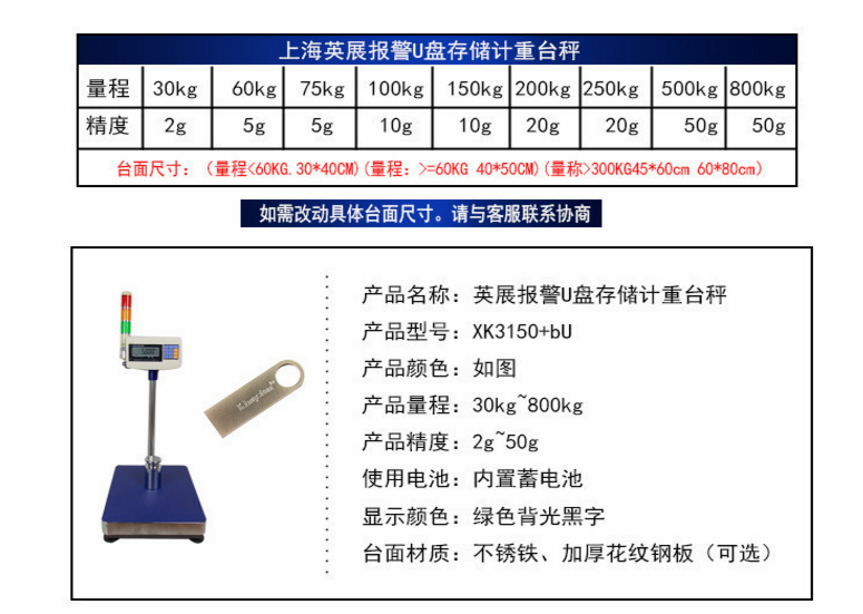 英展U盘存储电子秤