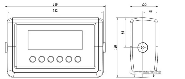 物流专用电子秤仪表XK3190-A11E（带蓝牙）尺寸